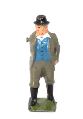 BRITAINS DEETAIL 1930'S MAN IN TOP HAT- very clean paint Vintage Lead Figure