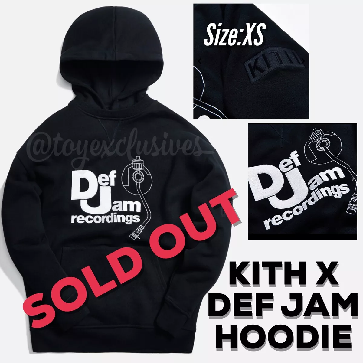 Kith X Def Jam Hoodie M 黒