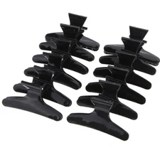 1-12pcs Salon Hairdressing Clips Black Butterfly Hair Styling Section Clamp&