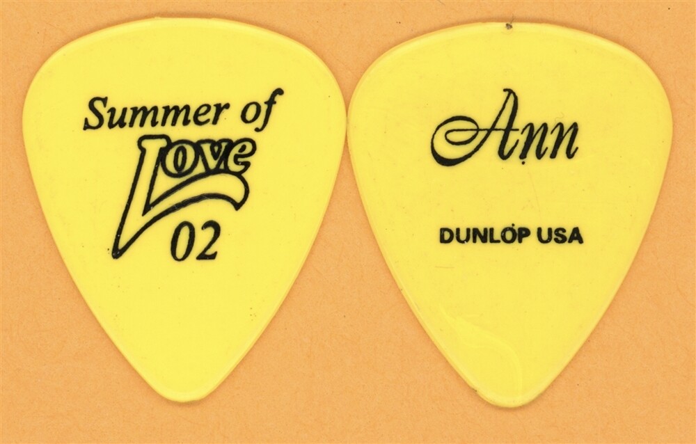 Heart Ann Wilson Signature Yellow Guitar Pick - 2002 Summer of Love Tour