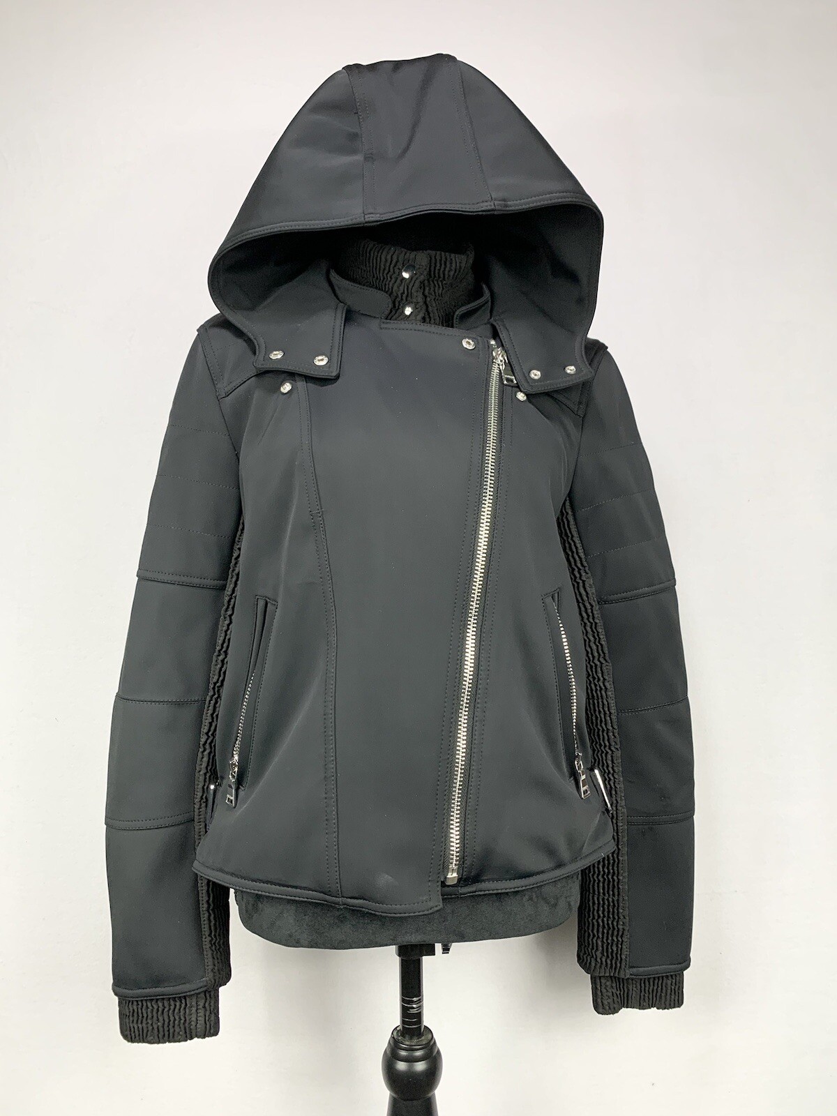 Express Women’s Medium Black Lined Motorcycle Bom… - image 3