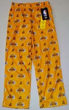 LOS ANGELES LAKERS NBA TEAM APPAREL YOUTH PAJAMAS PANTS XS S M L POLYESTER NWT