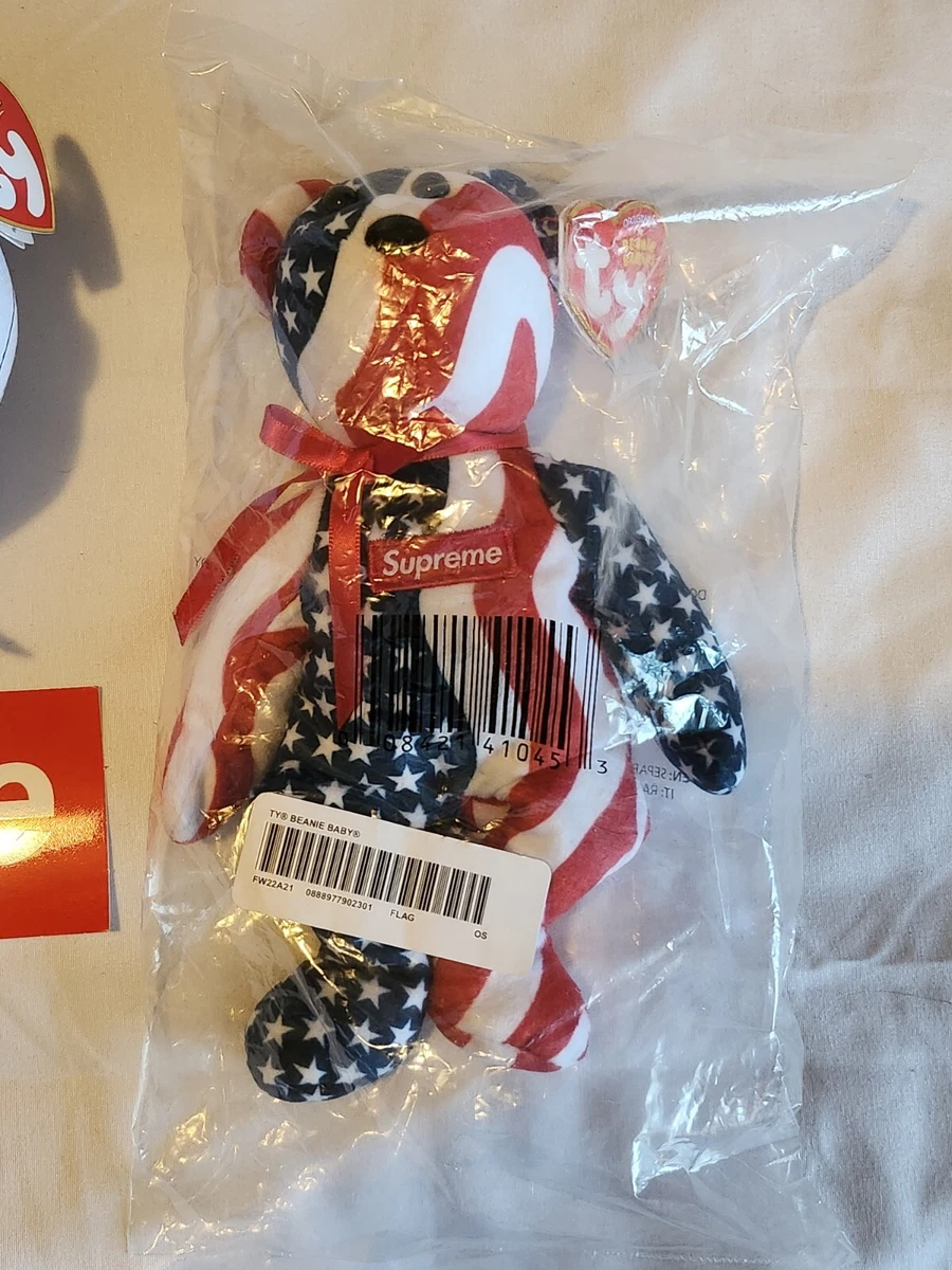 SUPREME x TY Beanie Baby - FW22 2022 + Chicago Cubs Beanie + Sticker Bundle