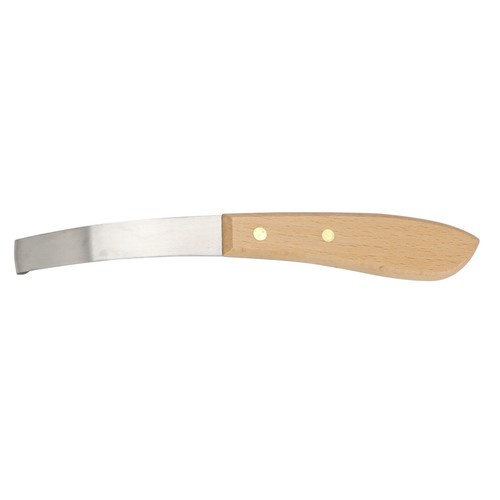 Cuchillo de pezuña profesional de doble filo hoja SS mango de madera - Imagen 3 de 4