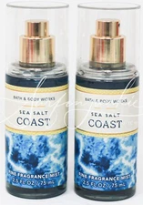 Bath & Body Works Sea Salt Coast Fragrance Body Mist Spray Mini Travel 2.5oz 2pc