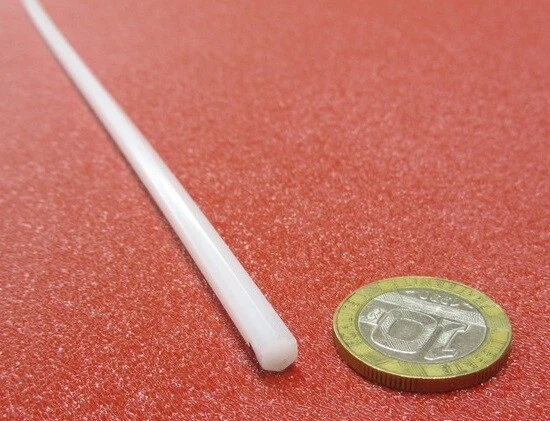 Varilla hexagonal de tinte blanco acetal Delrin 3/16" (.188") hexagonal x 48" de longitud, 2 unidades, 8 pies Foto 3 de 4