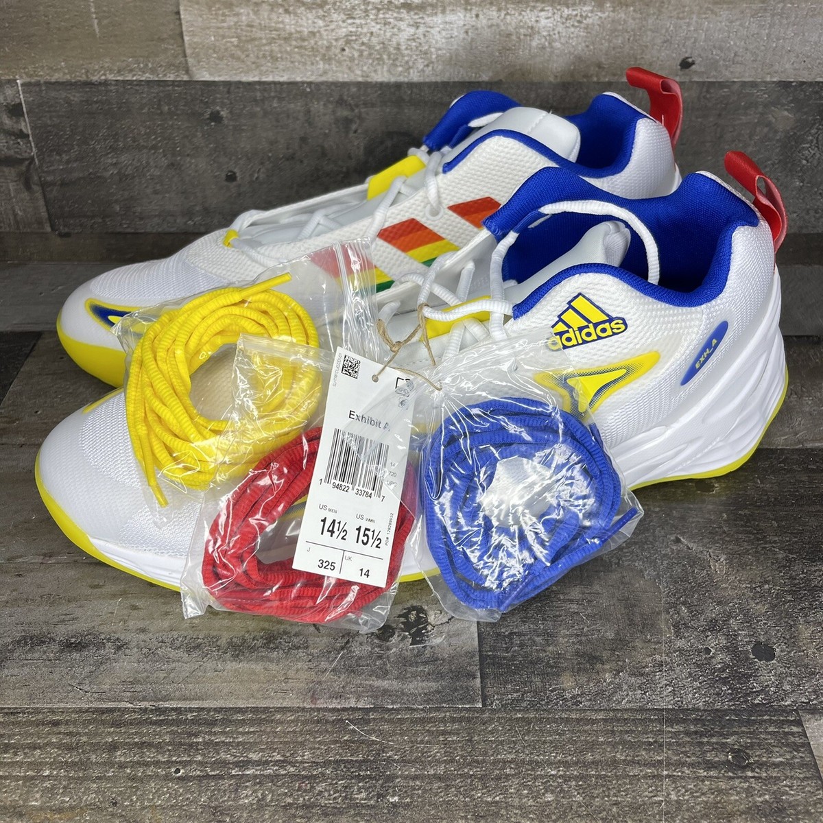 adidas Exhibit A Men's White Basketball Shoes Sport Sneakers