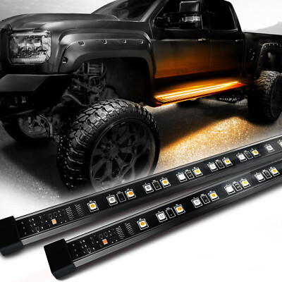 OPT7 78'' Running Board LED Light Side Step Strip Bar Turn Signal Duty Truck DRL