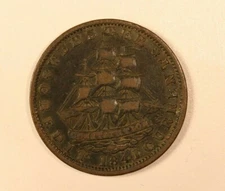 1841 HARD TIMES WEBSTER STORE TOKEN NICE EAXAMPLE b6e