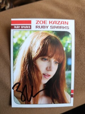 Zoe Kazan Custom Signed Card - Played Ruby Sparks In The Film Ruby Sparks
