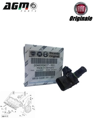 SENSORE PRESSIONE COLLETTORE ASPIRAZIONE ORIGINALE FIAT 500L 500X TIPO ...