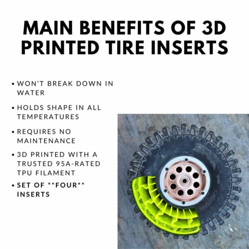 Inserto de espuma para neumáticos impreso en 3D SCX6 1/6 | ¡Los 4 incluidos!! - Imagen 5 de 8