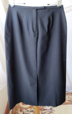 SAG HARBOR BLACK SKIRT ZIP/SPLIT FRONT STRETCH NOT LINED SIZE 14 NEW 34
