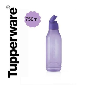 * TUPPERWARE Eco Wasserflasche Dreiecksform - Flip Top - 750ml - lila - Neu