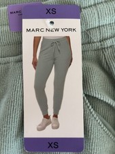 Marc New York Women's Ribbed Knit Soft Slim Jogger Pants Sea Foam Green XS NWT