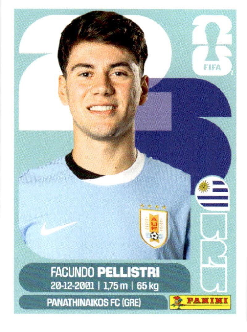2026 Panini World Cup Stickers #URU20 Facundo Pellistri - Uruguay MLS