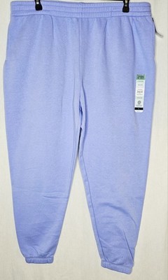 Terra & Sky Women's Plus Fleece Jogger Sweatpants Lavender Choose 1X 2X 3X or 4X
