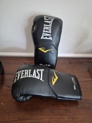 Everlast Elite w EverShield Boxing Training Gloves black 16oz