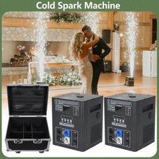 2X Cold Spark Machine Effect Machine DMX Remote DJ Stage Effect with Flight Case