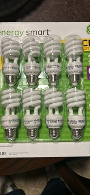 Energy smart eight pack 13 W CFL soft white Spiral Halogen bulbs