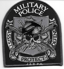 Military Police "Assist-Protect" dark (4" x 4.5") shoulder police patch (fire)
