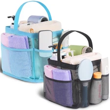 2 Pack Mesh Shower Caddy Portable for College Dorm Room Essentials, Shower Ca...