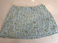 Women's  "Wild Fable" Chiffon A Line Mini Skirt, Light Baby Blue Floral Size XL