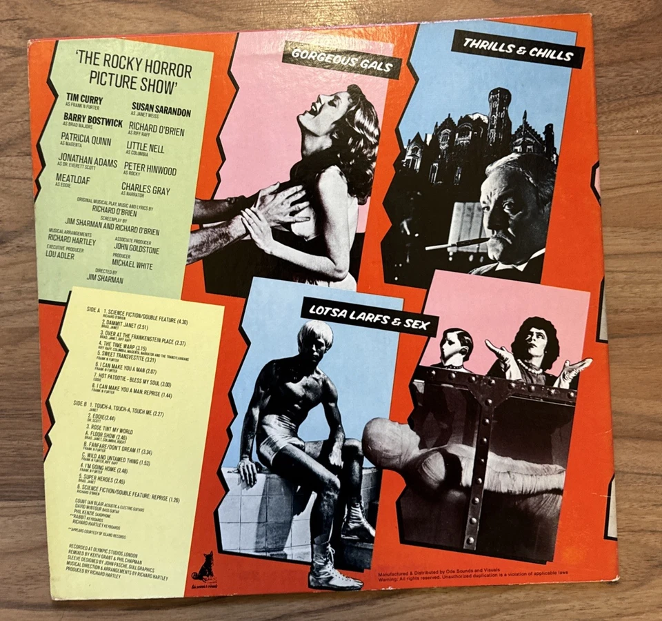 ROCKY PICTURE HORROR SHOW 1975 ORIG MOVIE SOUNDTRACK VINYL LP  (OSV- 21653) VG++ Foto 2 de 4