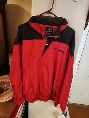PORT AUTHORITY MEN'S RED HOODED VENTED JACKET..XL NWT