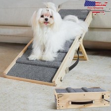 Portable Folding Dog Ramp Small Pets Arthritis Joint Support Non-Slip Stairs New