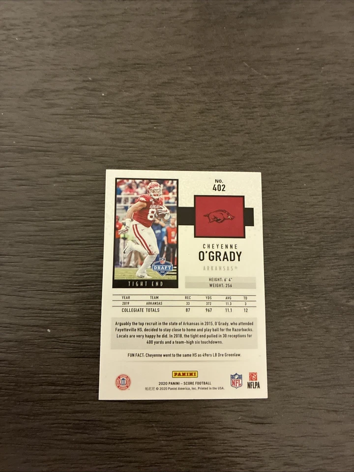 2020 Panini Score Cheyenne O’Grady RC #402 - Image 2 of 2
