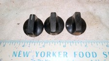 3 Vintage Daka ware Black Pointer Knobs Guitar Amps Audio 1 1/8" dia.