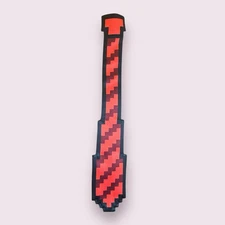 ThinkGeek 8 Bit Clip On Tie Red Pixel Art Cosplay Gamer Novelty 20x3.5
