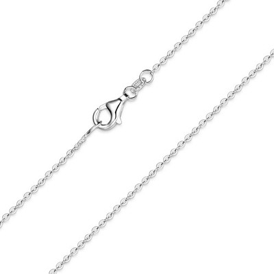 MATERIA Ankerkette silber 925 Damen Herren 1,2mm Halskette flach in 40 - 80 cm