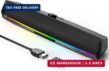 Computer Speakers for Desktop,PC Speakers Gaming Sound bar with Colorful Light,U