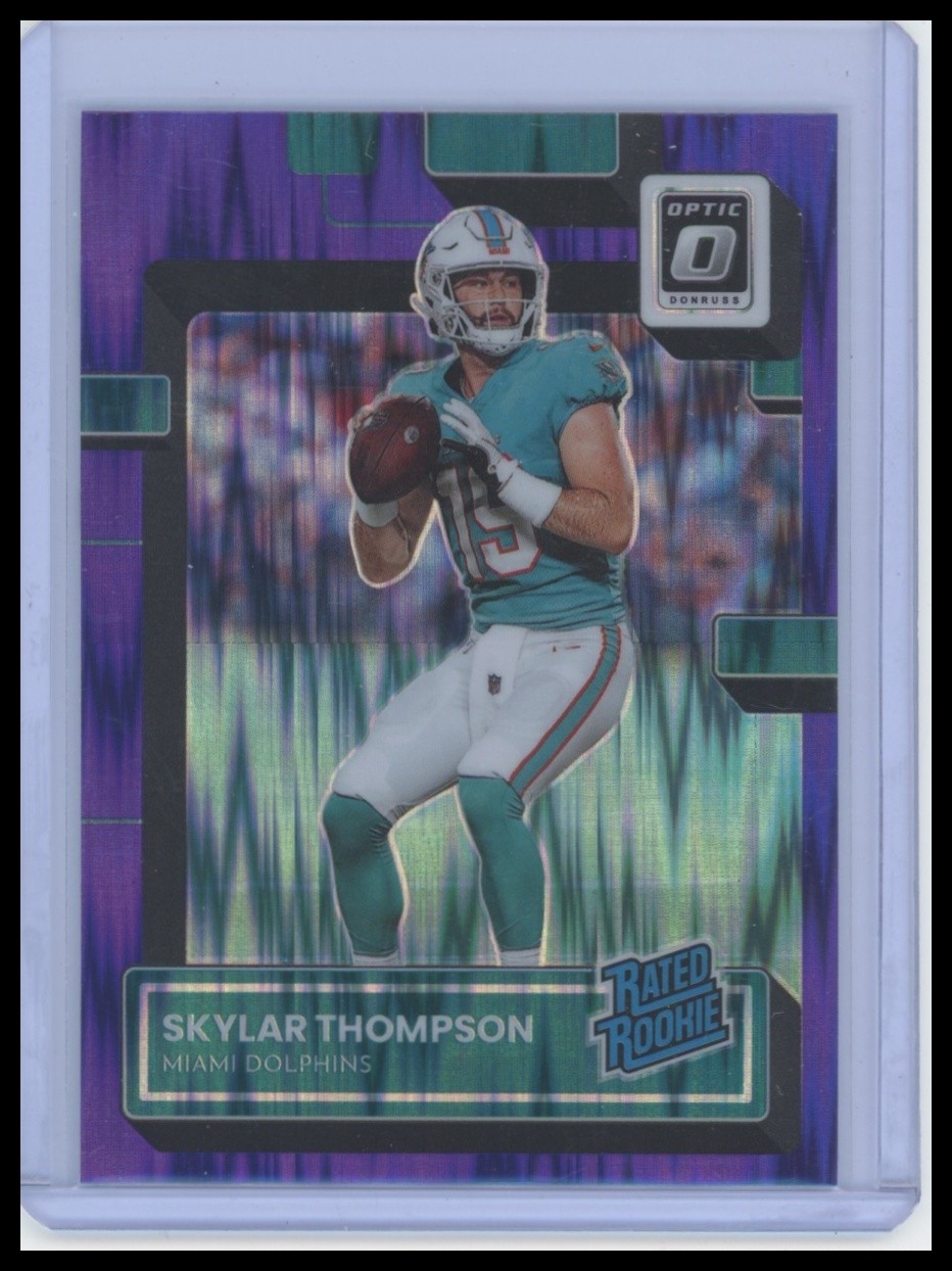 2022 Donruss Optic #276 Skylar Thompson Purple Shock