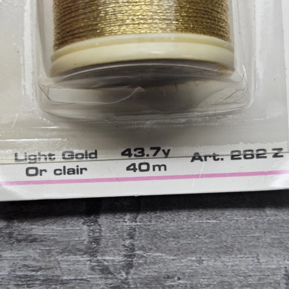 DMC Metallic Embroidery Thread 43.7 YDS. Light Gold NEW in Package - Image 4 of 4