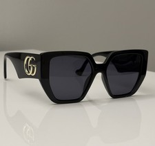 Gucci Women Square Oversized Sunglasses Black Frame