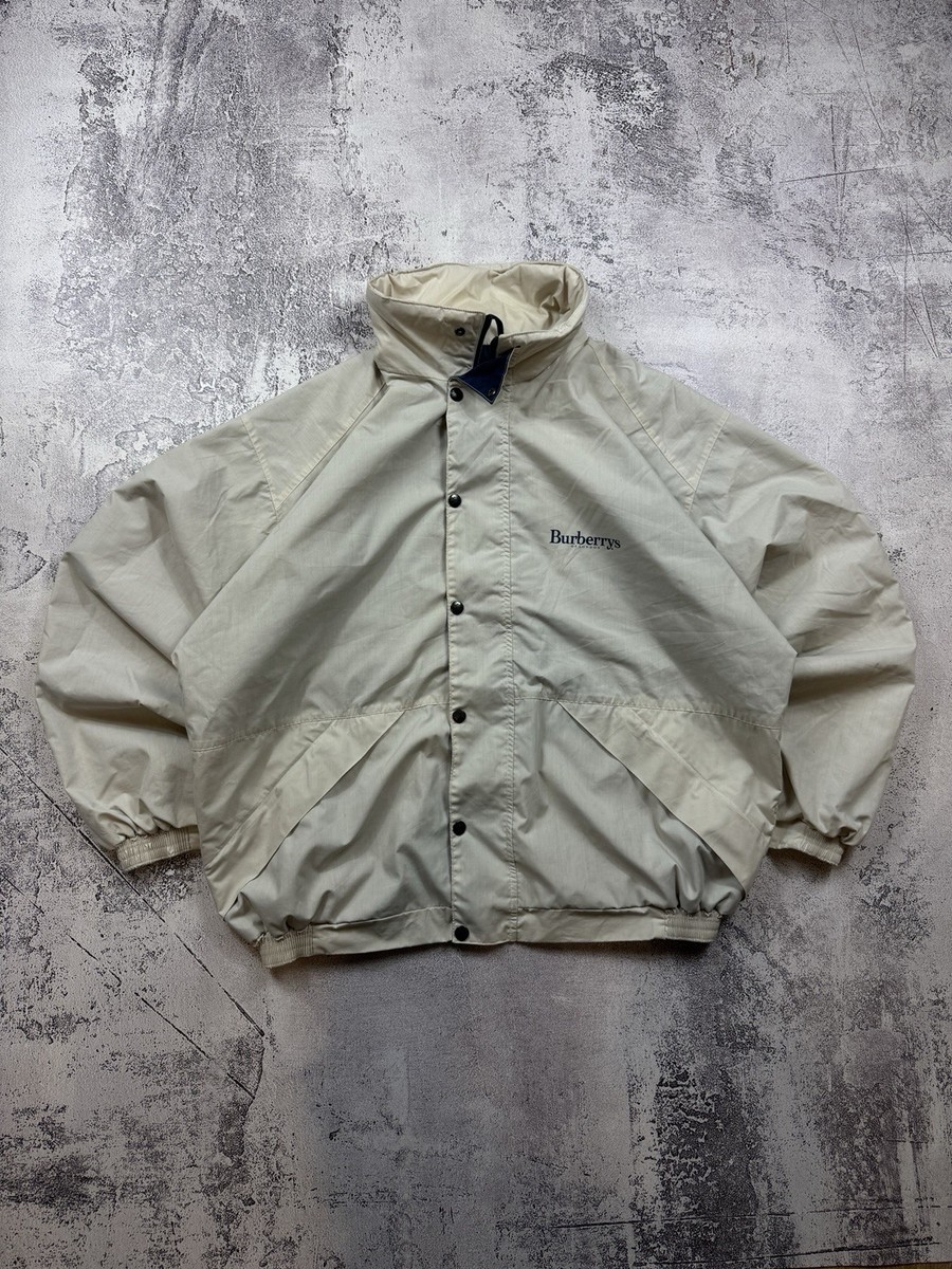 Vintage Burberrys Harrington Jacket Mens Large Beige 1980s Nova