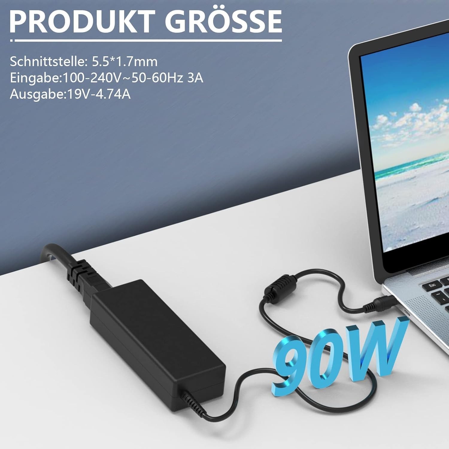 Chargeur ordinateur Acer 90W pour télétravail efficace et session studio