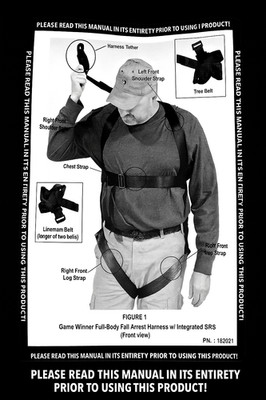 Game Winner Full-Body Fall Arrest Harness with Integrated SRS Up To 300 LB