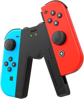 Switch Joy-Con Ladegriff für Nintendo Switch NS/OLED, V-förmiger Griff, Schwarz