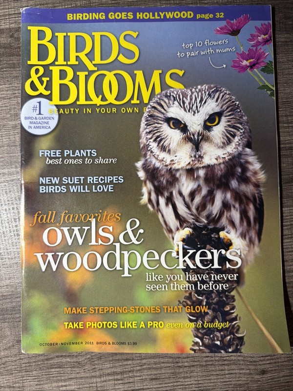 Birds & Blooms Magazine October November 2011 - Owls & Woodpeckers