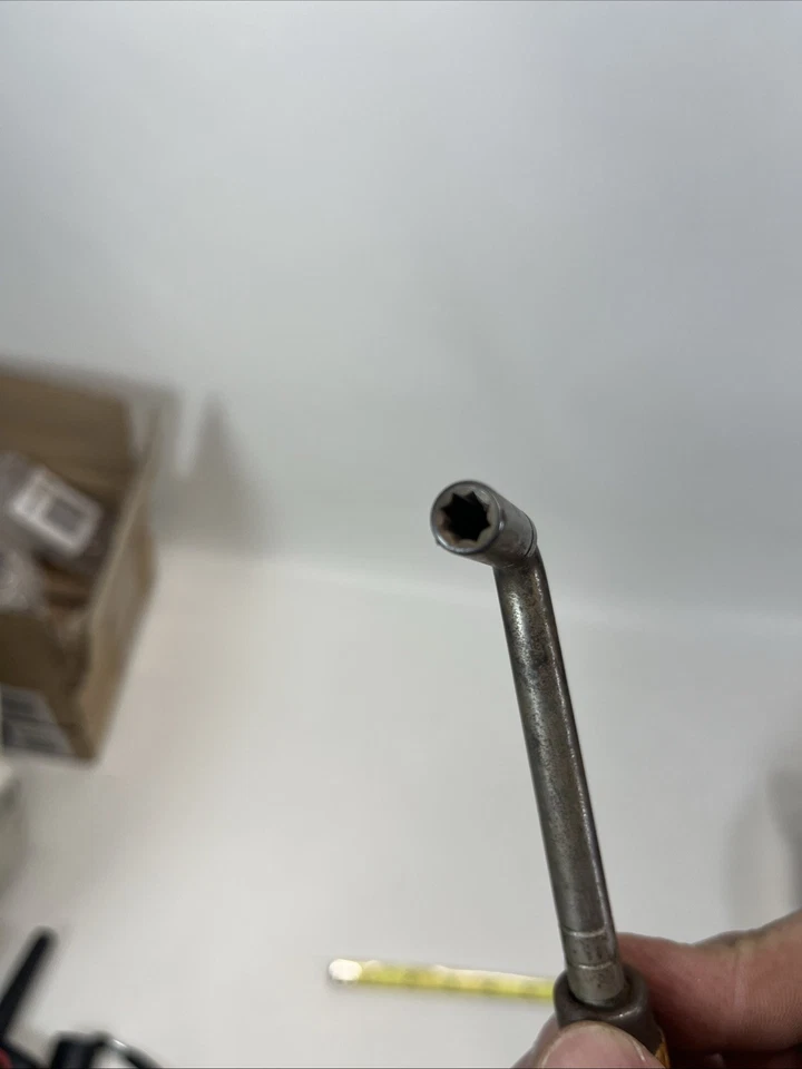 Vintage Jahn-Werkzeuge Piano Tuning Lever Hammer Wrench wood handle; 8-1/8" Long - Image 4 of 4