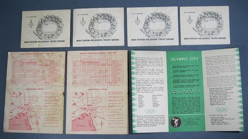 Vintage 1956 Melbourne Olympics Athletics tickets x 4- 23/11/1956 + 2 programmes - Picture 6 of 7