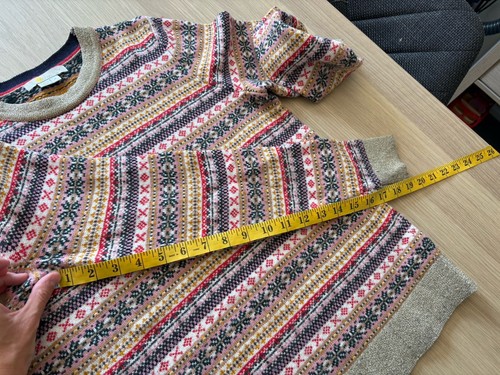 Boden Women’s Fair Isle Gold Wool Cotton Cashmere Jumper Size M Nordic - Picture 8 of 11