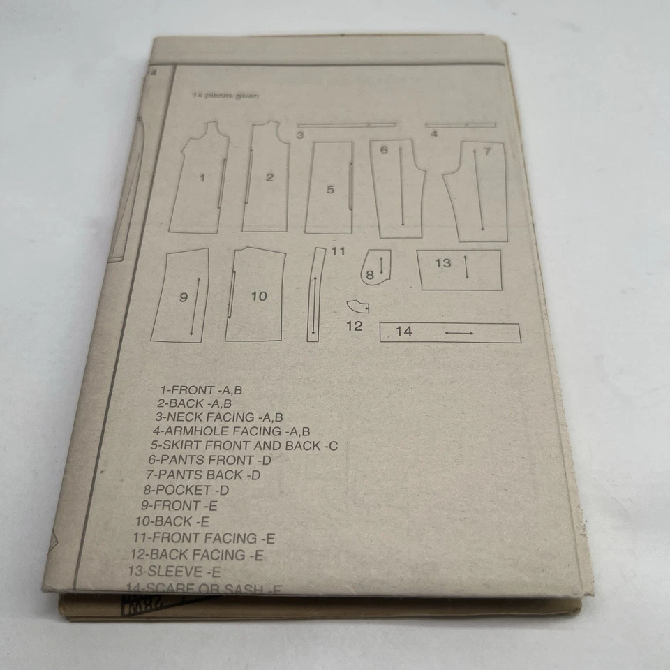 Simplicity Sewing Pattern 4552 Misses 20-28 Easy Dress Top Skirt Pants Jacket - Image 4 of 4