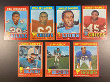 1971 Topps Football: 7-Card ROOKIE Lot: Sanders, Holmes, Lanier, Houston, Schott