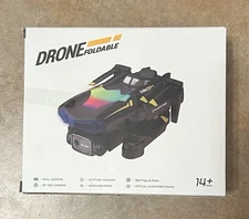 Drone wCamera, Dual 720HD, For Kids with Cool Lights, Gesture Controls-3D Flip