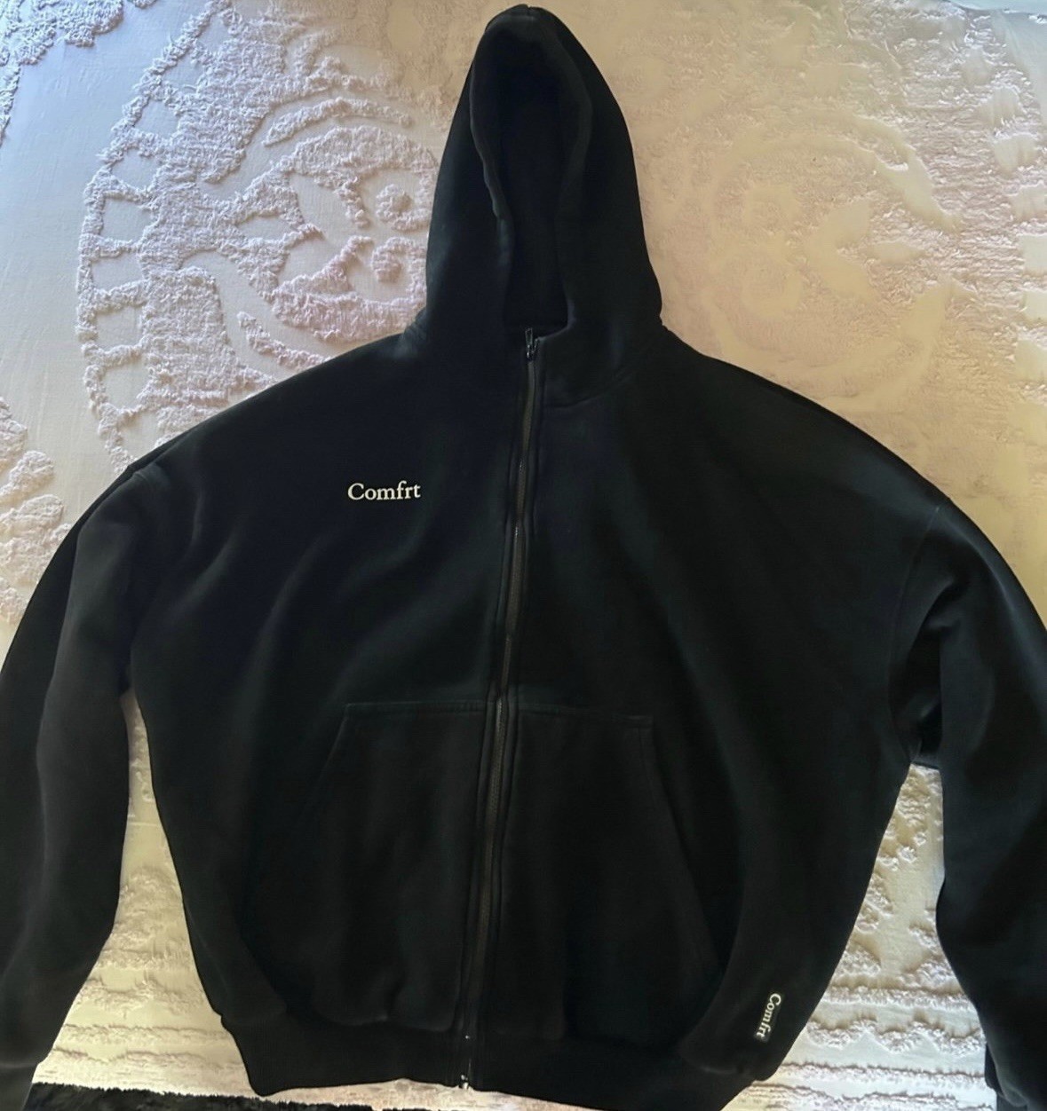 Comfrt Cloud Zip Hoodie Midnight Black Oversized S Zip Hoodie Unisex Men Women S